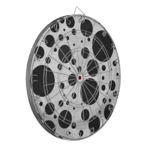 Kohl Black Polka Dot Pattern Dartboard With Darts