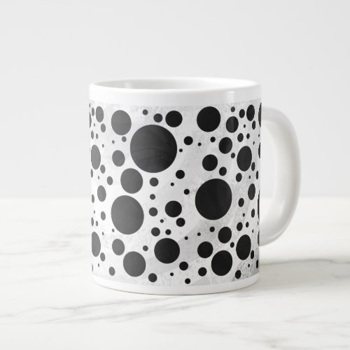 Kohl Black Polka Dot Pattern Large Coffee Mug