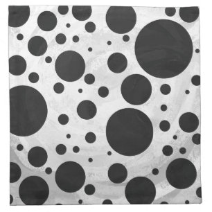 Kohl Black Polka Dot Pattern Napkin
