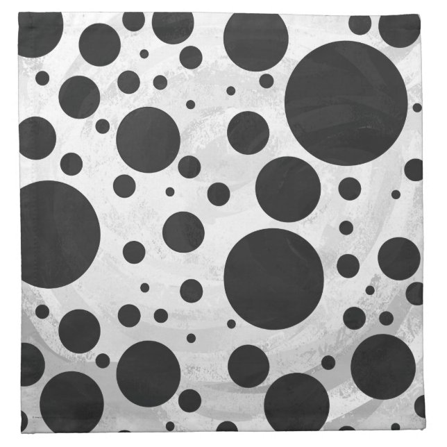 Kohl Black Polka Dot Pattern Napkin (Front)