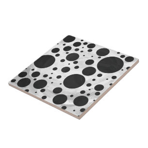 Kohl Black Polka Dot Pattern Tile