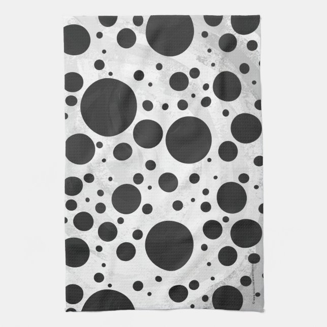 Kohl Black Polka Dot Pattern Towel (Vertical)