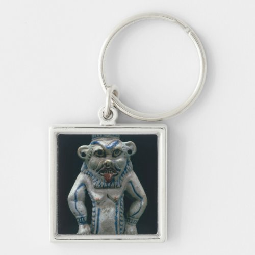 Kohl pot in the form of the god Bes New Kingdom Keychain