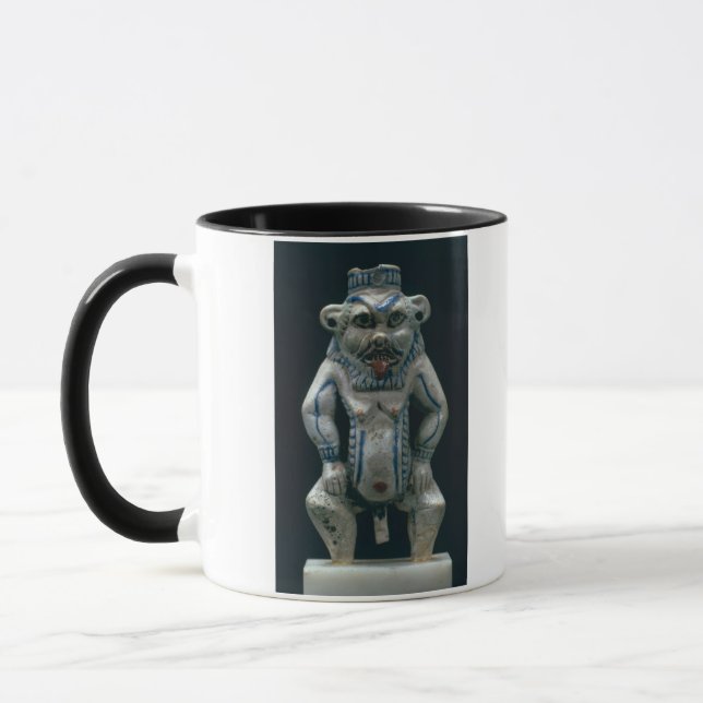 Kohl pot in the form of the god Bes, New Kingdom, Mug (Left)