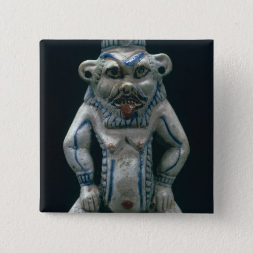 Kohl pot in the form of the god Bes New Kingdom Pinback Button