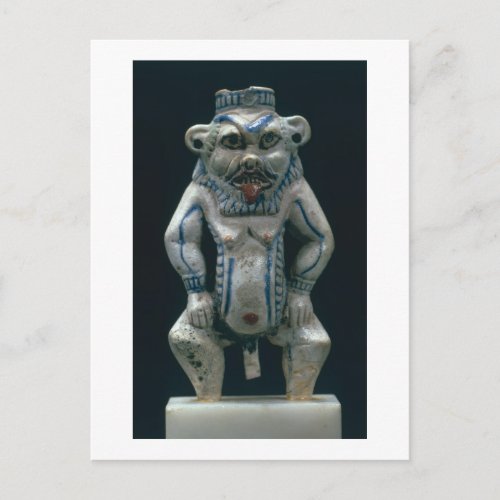 Kohl pot in the form of the god Bes New Kingdom Postcard