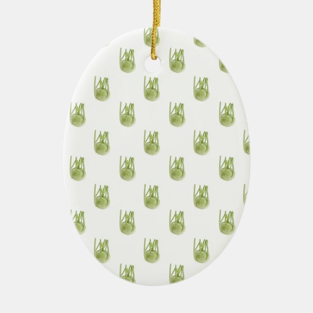 Kohlrabi wallpaper ceramic ornament (Front)