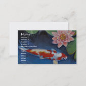 Koi and Water Lily Business Card (Front/Back)