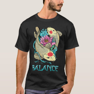 Koi Balance Minimalist Peace Fish Petshop Yo T-Shirt