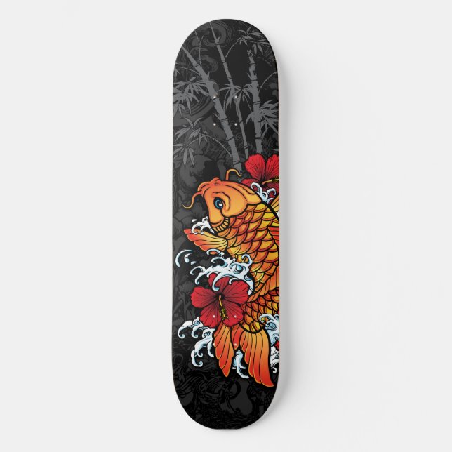 Koi Bamboo Skateboard (Front)