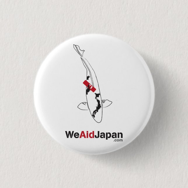 Koi Bandaid Botton 鯉バンドエイドボタン Button (Front)