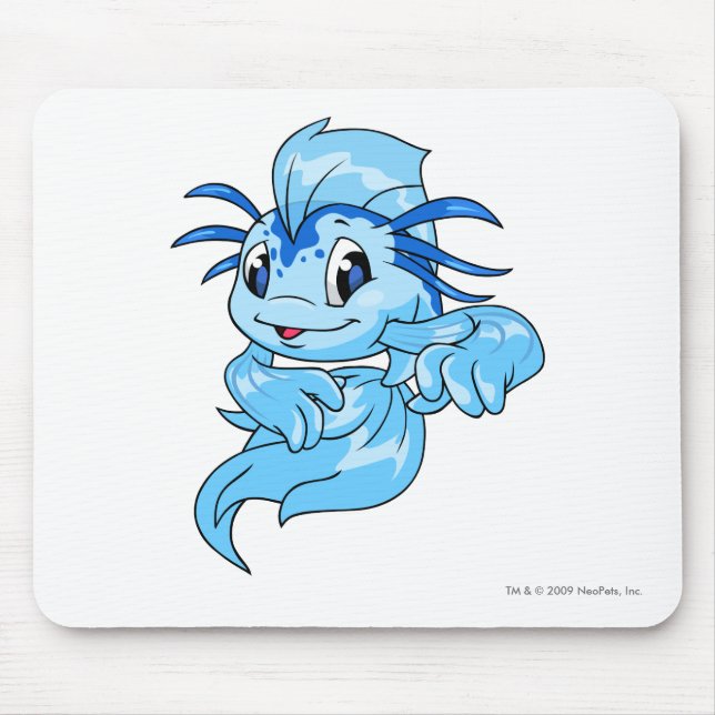Koi Blue Mouse Pad (Front)