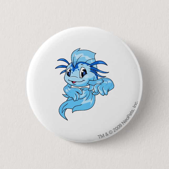Koi Blue Pinback Button (Front)