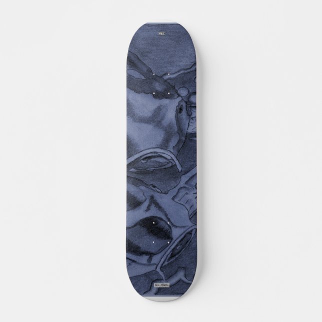 Koi (Blue) Skateboard (Front)
