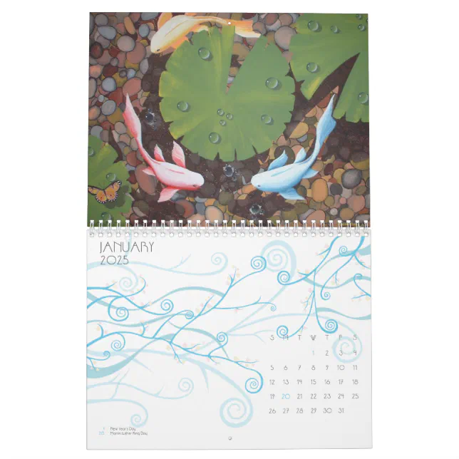 koi calander calendar Zazzle