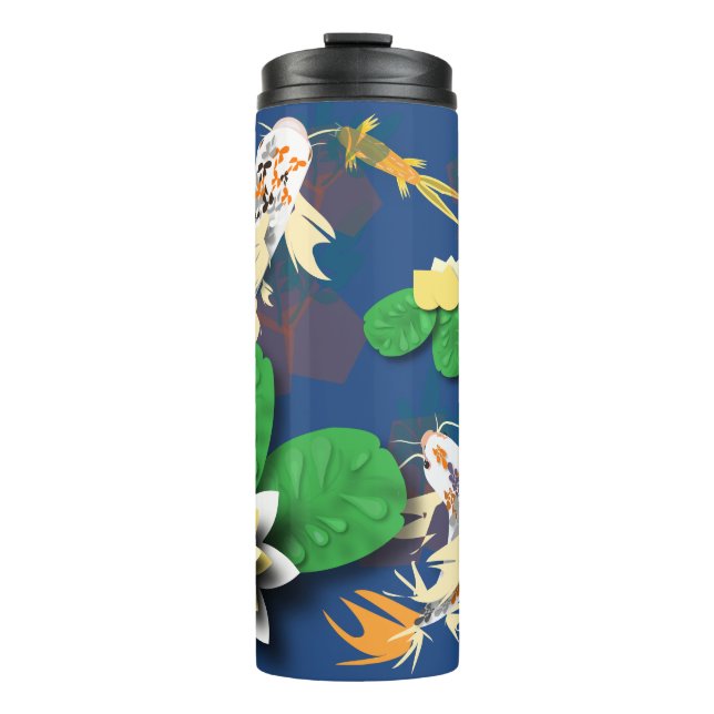 koi Carp and Lilies Thermal Tumbler (Front)