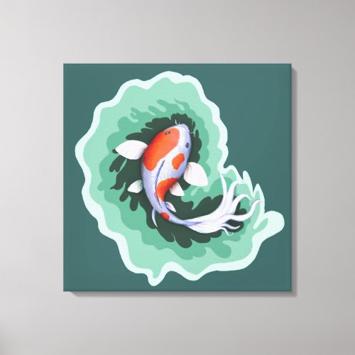 Koi Carp Artwork Canvas Print