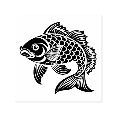 Koi Carp Fish #3 Image Only Self-inking Stamp