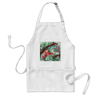 Koi Carp Fish Painting Adult Apron