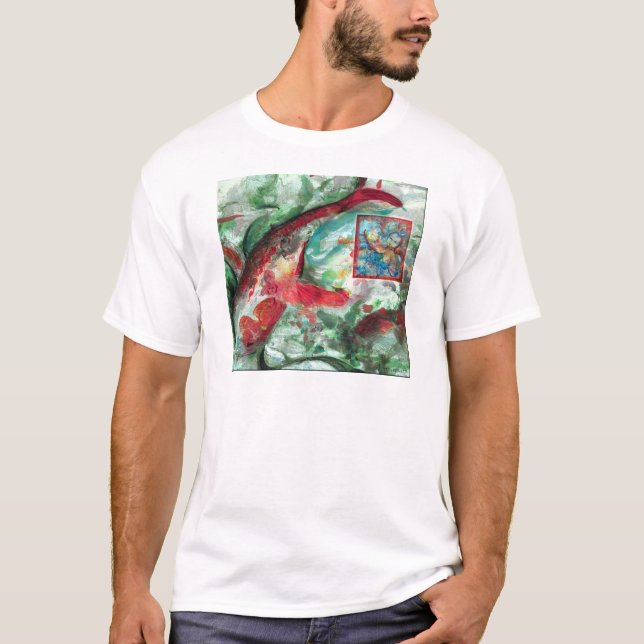 Koi Carp Fish Painting T-Shirt (Front)