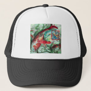 Koi Carp Fish Painting Trucker Hat