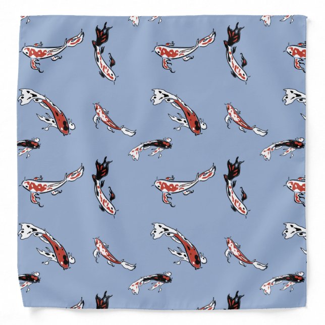 Koi Carp Fish Pattern Bandana (Front)