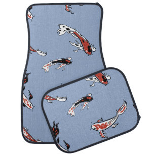 Koi Carp Fish Pattern Car Floor Mat