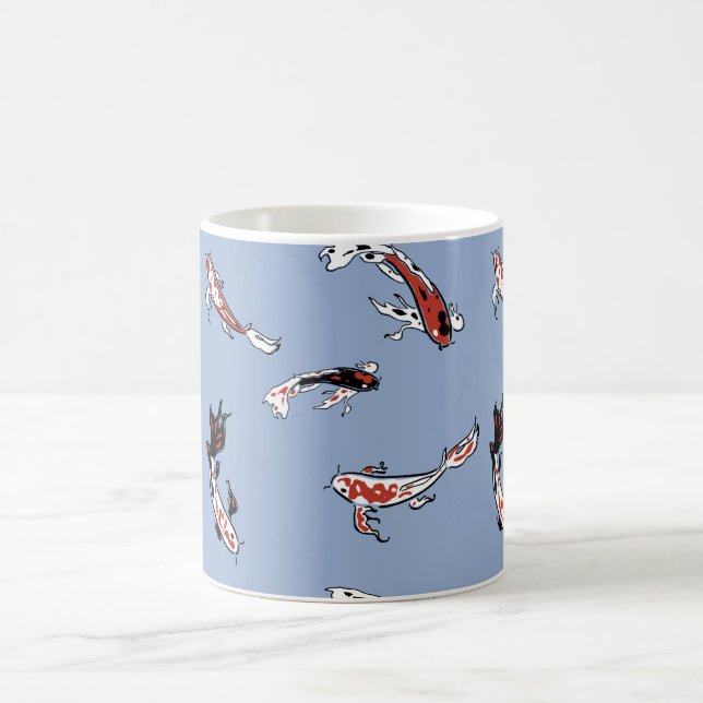 Koi Carp Fish Pattern Coffee Mug (Center)
