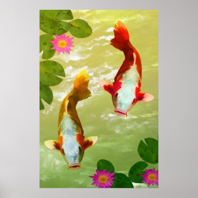 Koi Carp Fish Poster (Front)