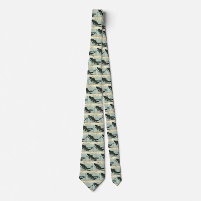 Koi (Carp) - Hiroshige's Japanese Fish Print Neck Tie (Front)