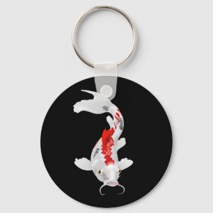 Koi carp oriental fish keychain