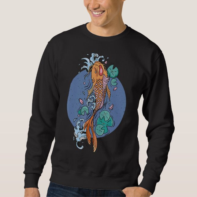Koi Carp Ornamental Fish Japanese Fish  Idea Sweatshirt (Front)