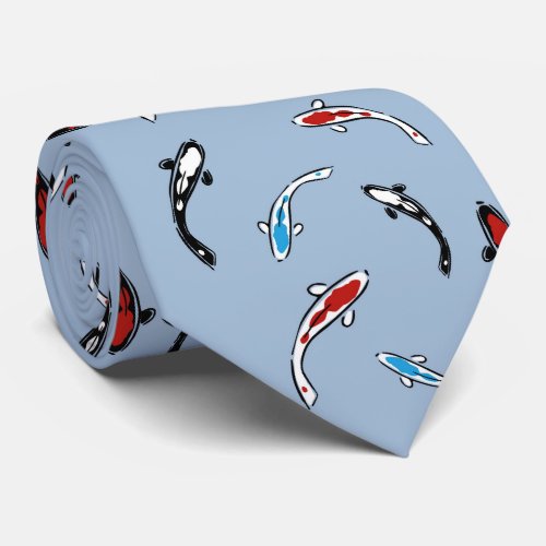 Koi carp pattern tie