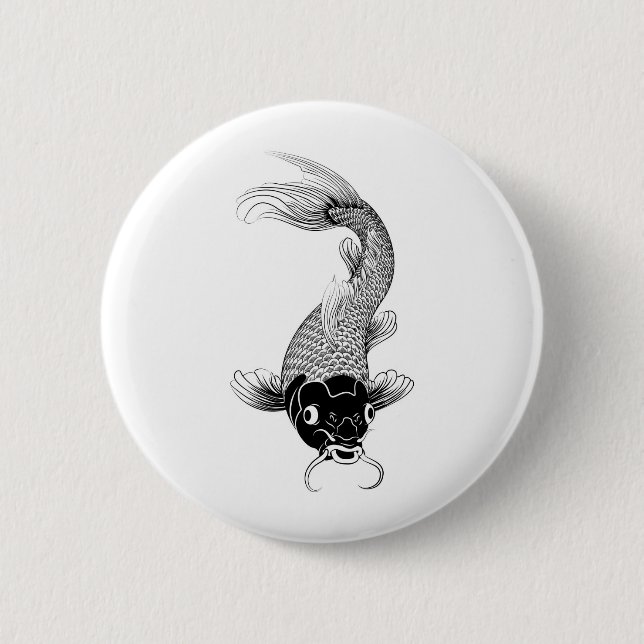 koi carp pinback button (Front)