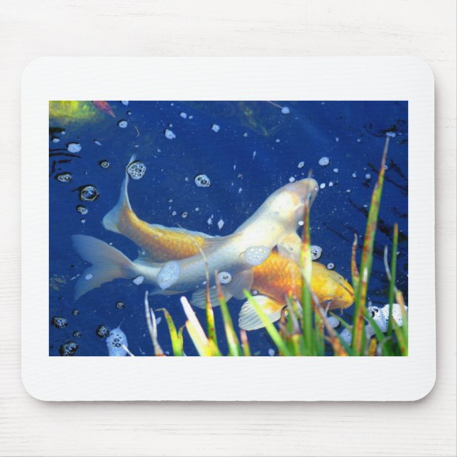 koi carp swimming mousepad (Front)