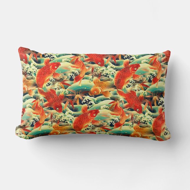 Koi carp Throw Pillow (Front)