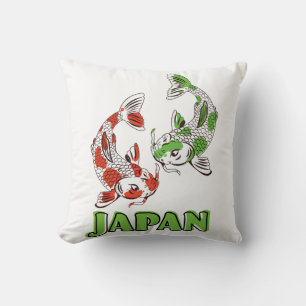 Koi Carp Throw Pillow