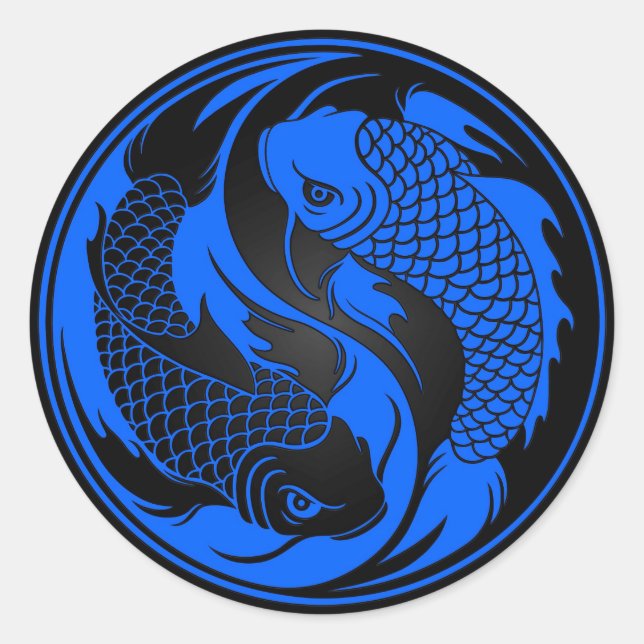 koi classic round sticker (Front)