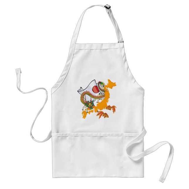 Koi Dragon Adult Apron (Front)