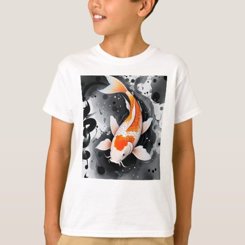 Koi Elegance A Symphony of Tranquility and Beauty T_Shirt