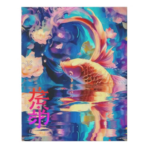 Koi Faux Wrapped Canvas Print