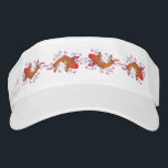 Koi fish and flower visor<br><div class="desc">White visor with oriental style orange koi fish surrounded with pink flowers. Great to keep your face young while in the sun. I offer the matching tote, flipflops, beach towel and phone case.</div>