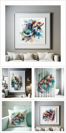 Koi Fish Art and Home Decor