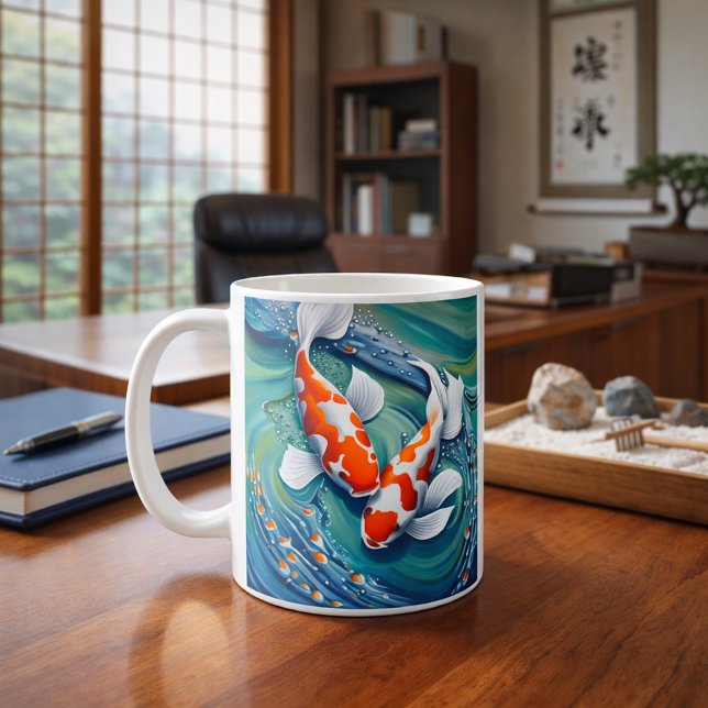 Koi Fish Art Coffee Mug (Creator Uploaded)