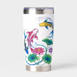 Koi fish art insulated tumbler