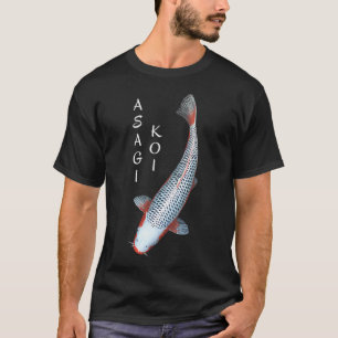 Koi Fish Asagi Variety - small with white text lef T-Shirt