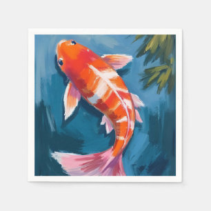Koi Fish Beautiful Watercolor Painting Napkins