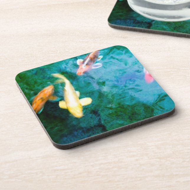 Koi Fish  Beverage Coaster (Left Side)