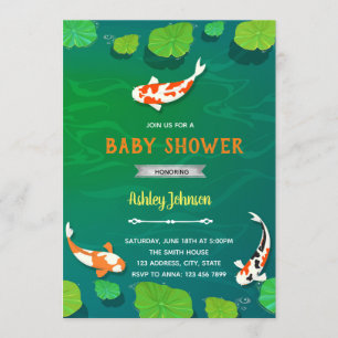 Koi fish birthday Invitation
