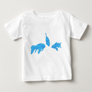 Koi fish, blue tape abstract tshirt